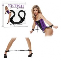 Фиксаторы Silk Rope Love Cuffs в стиле Японский шелк черные  