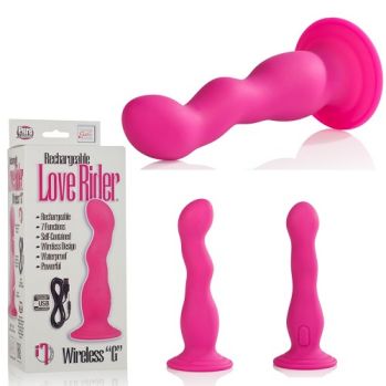 Перезаряжаемая насадка Rechargeable Love Rider Wireless “G” из силикона , розовая se-1498-90-3