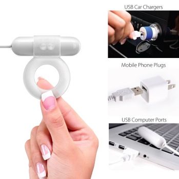 Эрекционное кольцо с вибрацией с USB портом