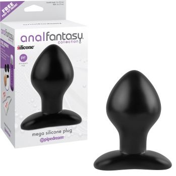 Анальная пробка Высота: 12,5 см, Диаметр:7,5 см MEGA SILICONE PLUG черная pd4606-23