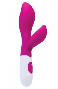 Вибратор ToyFa A-Toys «Lilu» из мягкого силикона с клиторальным стимулятором и двумя моторчиками 