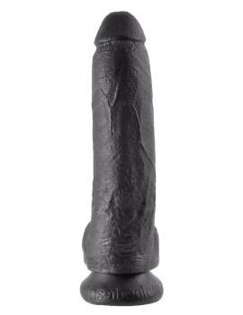 Чёрный фаллоимитатор 9 Cock with Balls - 22,9 см.