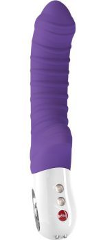 Фиолетовый перезаряжаемый вибратор Tiger G5 - 21,7 см.