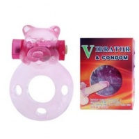 Эрекционное виброкольцо Pink bear 