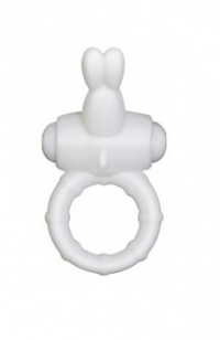 Белое виброкольцо для пениса Power Thrill Clit Cockring 