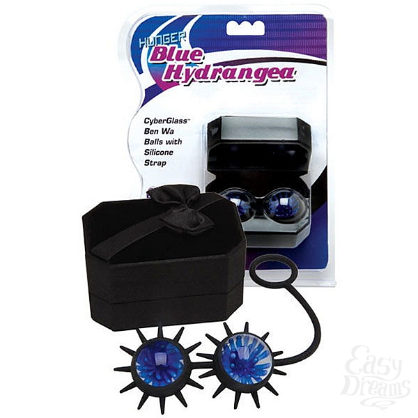 Вагинальные шарики из стекла Blue Hydrange