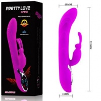 Вибратор-Кролик Pretty Love с 2-мя моторами, с подогревом, перезаряжаемый BI-014109-1 