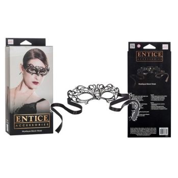 Маска черная с имитацией кристаллов Entice Mystique Mask
