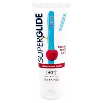 Орально-вагинальная съедобная смазка SuperGlide со вкусом вишни 75 мл