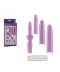 Вибромассажер Dilator Set Purple Dilator with 4 Sizes Sleeve с насадками фиолетовый se-9711-14-3 Вибромассажер Dilator Set Purple Dilator with 4 Sizes Sleeve с насадками фиолетовый se-9711-14-3