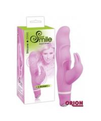 Вибратор Smile Bunny розовый, длина-15 см, диаметр-2,5 см, 575933 Вибратор Smile Bunny розовый, длина-15 см, диаметр-2,5 см, 575933