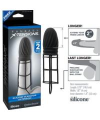 Насадка удлинитель Silicone Gladiator Extension с кольцом на мошонку черная pd4138-23