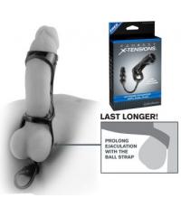 Насадка стимулирующая Extreme Enhancer with Anal Plug с кольцом на мошонку с анальной пробкой черная