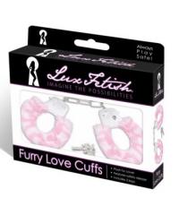 Розовые леопардовые наручники с мехом LUX FETISH Розовые леопардовые наручники с мехом LUX FETISH