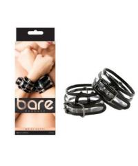Наручники Bare Bondage чёрные с прозрачными вставками nsn-1210-31 Наручники Bare Bondage чёрные с прозрачными вставками nsn-1210-31