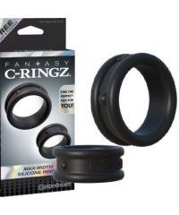 Набор из 2-х эрекционных колец Max-Width Silicone Rings черный