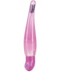 Розовый вибромассажёр PERFECT CURVE - 16 см.