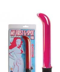 Розовый вибратор для точки G My First G-Spot - 19 см.