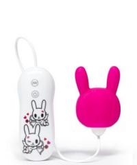 Розовый клиторальный стимулятор-зайчик SILICONE PURPLE BUNNY CLITORAL VIBRATOR