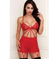 Облегающая сорочка с пажами для чулок Crisscross Mini Skirt With Garter Облегающая сорочка с пажами для чулок Crisscross Mini Skirt With Garter